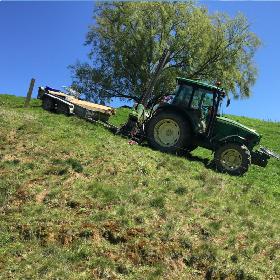 Tractor and Fencing Trailer